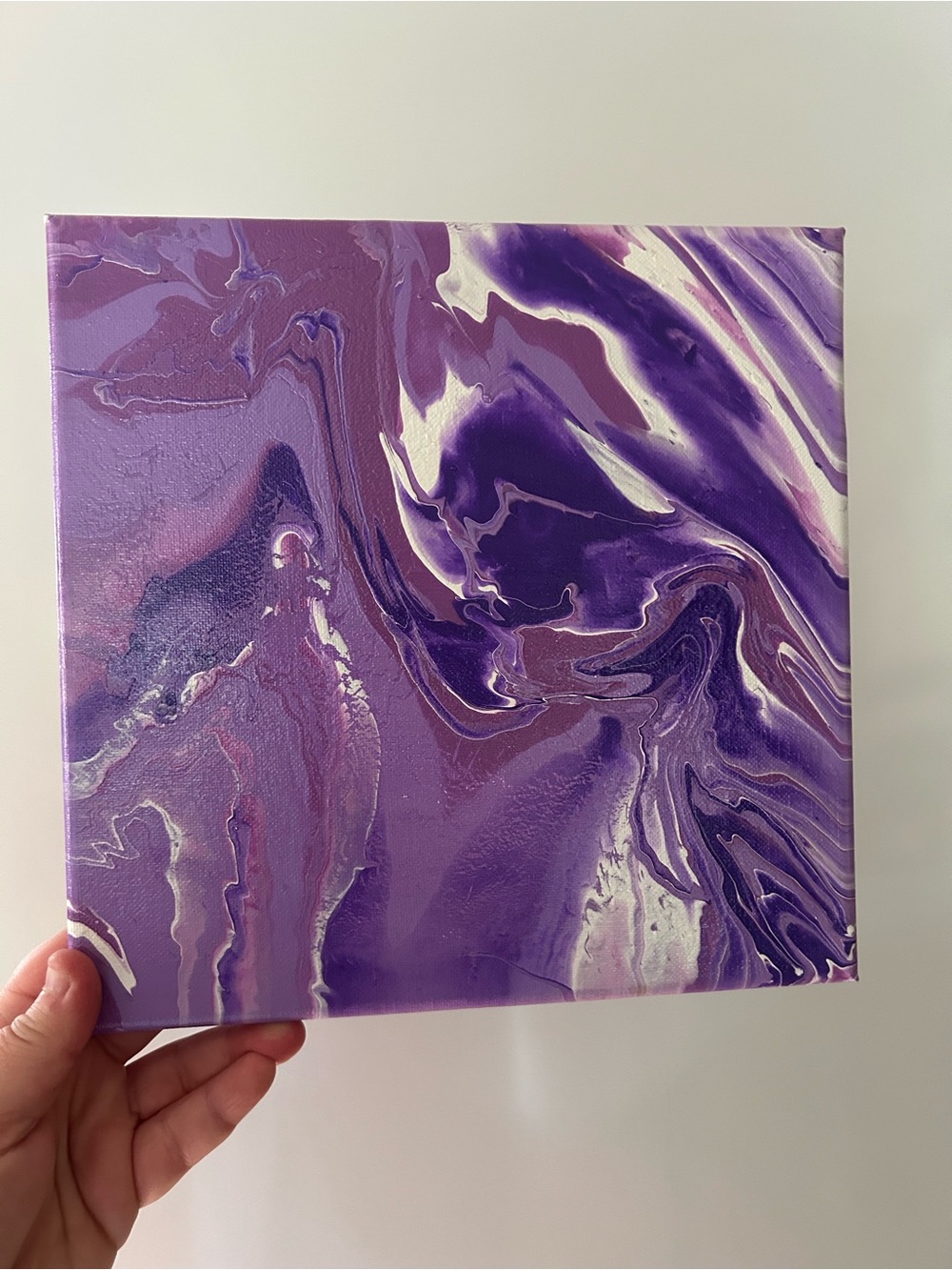 Original Painting “Butterfly Kisses” Acrylic Fluid Art 10x10
